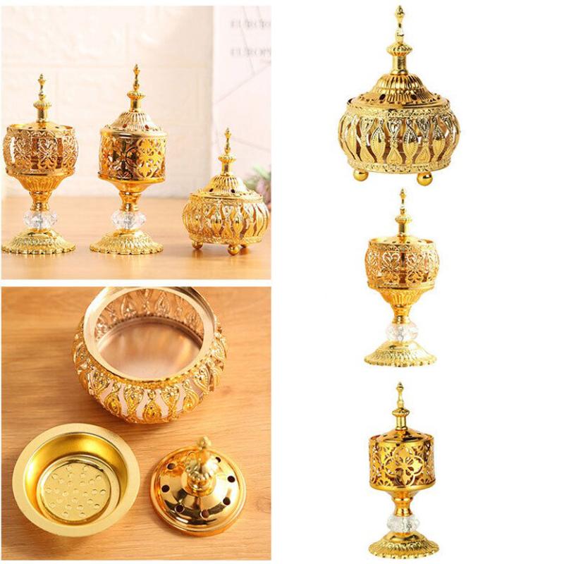 Traditional Arabic Metal Incense Burner Bakhoor Home Aroma Diffuser Censer