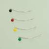 geegee [2set] gemstone ball hair pin - 4color