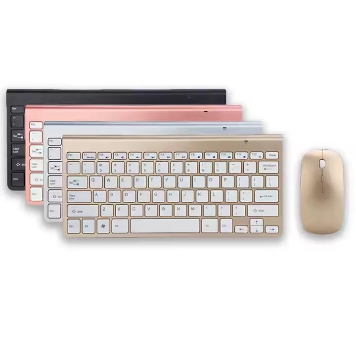 Hot Spanish Hebrew Korean Thai Wireless Keyboard Mouse Combo 2.4G Mini Portable Wireless Keyboard and Mouse for Windows Android