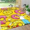 Simpsons Doughnut Adventure Carpet Rug Soft Washable Antislip Home Living Room Sofa Mats Personalized Christmas Rug