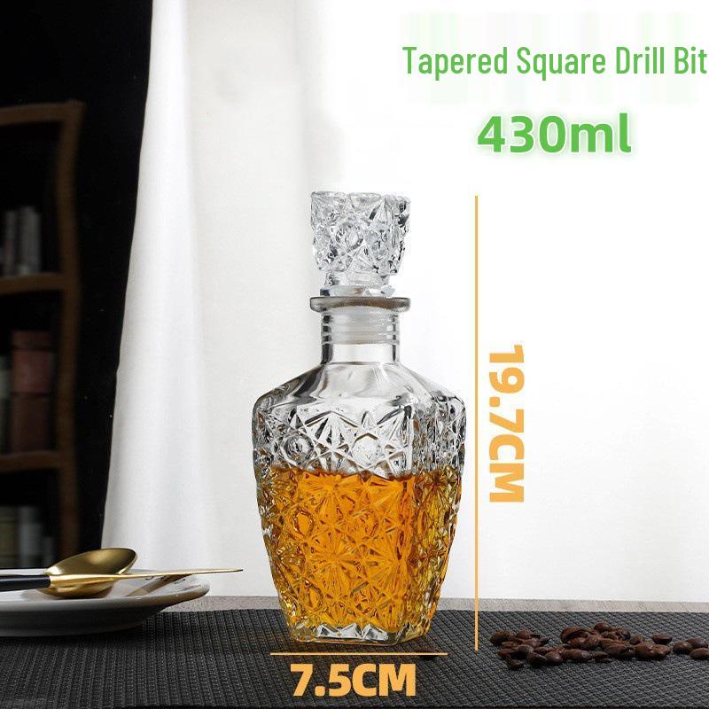 European Style Crystal XO Whiskey Decanter - Transparent Glass Wine Bottle