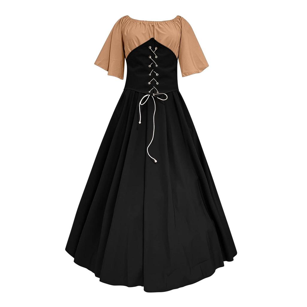 Women Fashion Gown Vintage Dress Cosplay Party Evening Night Formal Long Dress