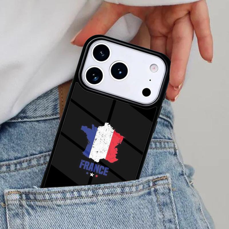 Чехол для телефона с флагом Франции для iPhone 16e 15 14 13 12 17 Pro Max Plus Air 17pro Чехол Coque
