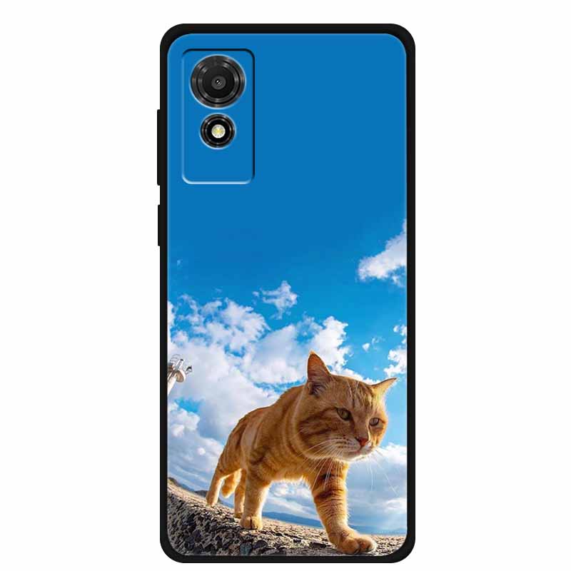 Чехол для TCL 501 2024 Мягкий чехол Силиконовая задняя крышка для TCL T433D Защитный корпус Coque для TCL 501 Чехол Мультяшное животное TCL501
