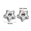 5pcs Gold Color Stainless Steel Big Hole Star Charms for DIY Jewelry Findings Necklace Bracelets Supplies Hoop Earrings Making