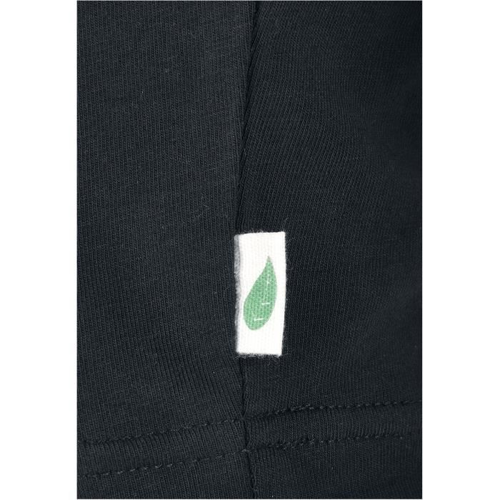 T-shirt Manches Longues - URBAN CLASSICS - Ladies Organic Cropped Longsleeve - Noir - Regular - Femme