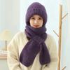 Handwoven Wool Squirrel Hat-Scarf Combo: Stylish, Warm, Outdoor Essential for Autumn & Winter