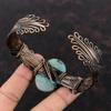 Hemimorphite Gemstone Cuff Bracelet Copper Wire Wrapped Bangle Adjustable Cuff Bracelet Copper Wire Wrapped Jewelry Handmade Bangle For Gift