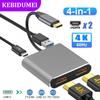 Док-станция USB C 4-в-1, двойной HDMI-адаптер USB 3.0 HUB Type C на HDMI USB C HUB, разветвитель-адаптер OTG для ПК, ноутбука Macbook