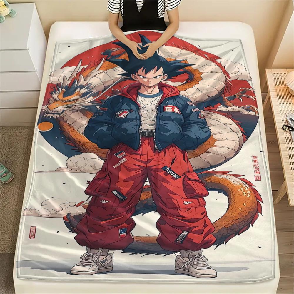 Dragon Ball Print Flannel Blanket,High quality Comfortable for All Seasons,Home Decor,Warmth and Comfort,Perfect for Christmas Gifts