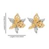 1 pair Luxury Enamel Iris Earrings Zinc Zinc Alloy Metal Flower Ear Studs Golden and Silver Earrings  Banquet