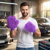 Микрофибровые Шенниловые Перчатки для Мытья Автомобиля Двусторонние Моющие Варежки Прочный Мягкий Материал для Детейлинга Автомобилей и Уборки Дома от Пыли