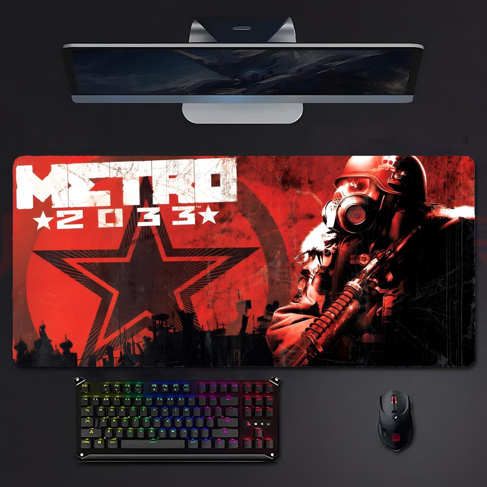 Игровой коврик для мыши Dark Survival Game MMetro Exodus, большой, игровой, с заблокированным краем, утолщенный, коврик для стола ПК
