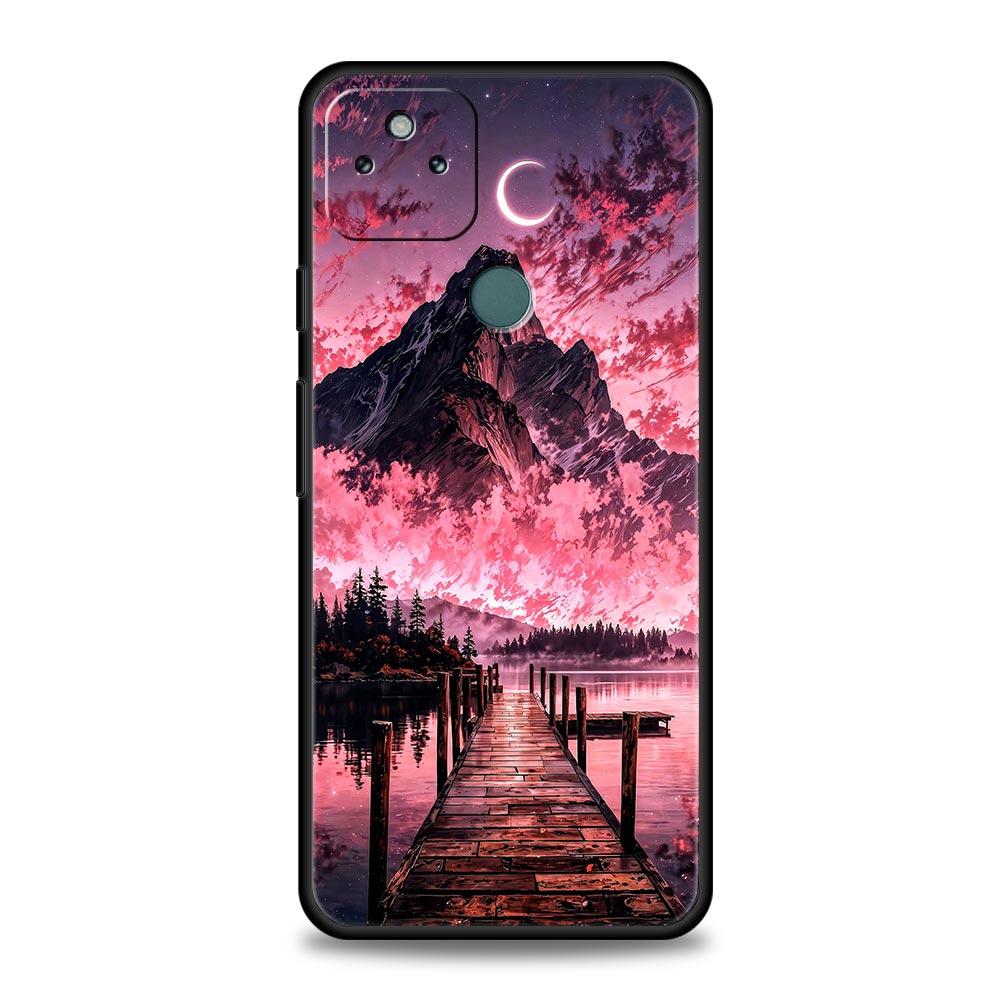 Розовый Закат Горы Чехол для Телефона для Google Pixel 10 9 8 7 6 9A 8A 7A 6A Pro Ударопрочный Мягкий ТПУ 9 Pro XL Защитный Чехол Capas Coque