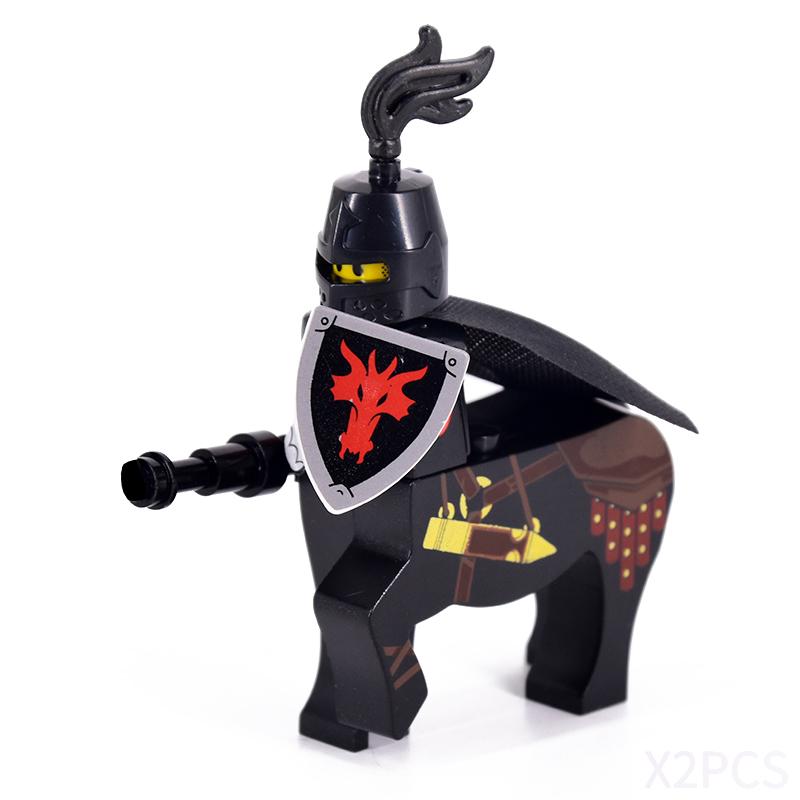 MOC Средневековые Кентавры Рыцари мини Экшн-фигурки Строительные блоки Властелин Колец Конные Солдаты Кирпичики детские Игрушки Подарки