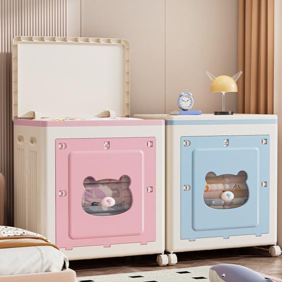 Штабелируемый контейнер для хранения с крышкой Складной ящик для хранения с дверцей и колесиками Складной органайзер на колесиках