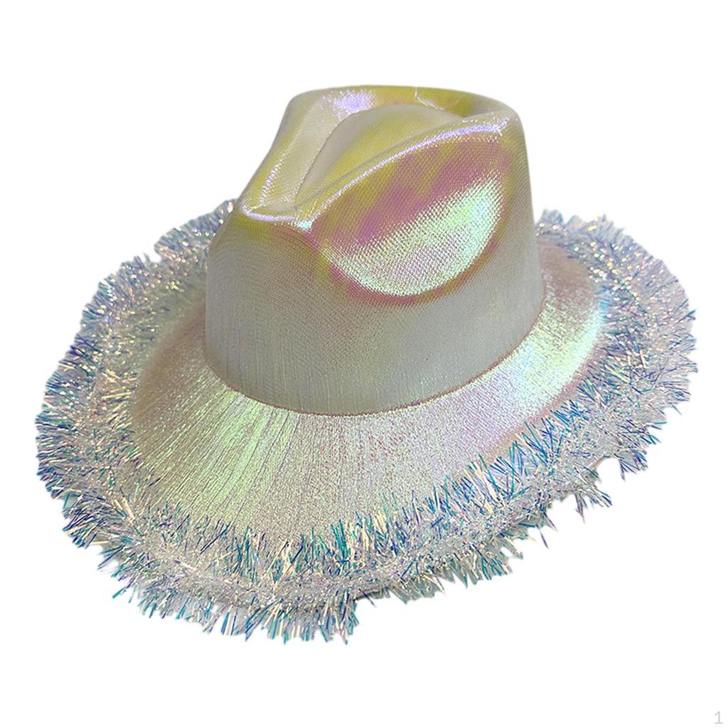 Ковбойская Шляпа, Шляпы Ковбойки с Блестками, Декоративная Дышащая Шляпа для Костюма, Солнцезащитная Шляпа, Джаз для