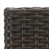 5 Piece Garden Bar Set with Armrests Poly Rattan Brown