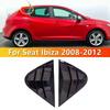 Для Seat Ibiza 2008 2009 2010 2011 2012 Автомобильные задние жалюзи на окно Боковая крышка-жалюзи Накладка Наклейка Вентиляционное отверстие Совок ABS Углеродное волокно ABS