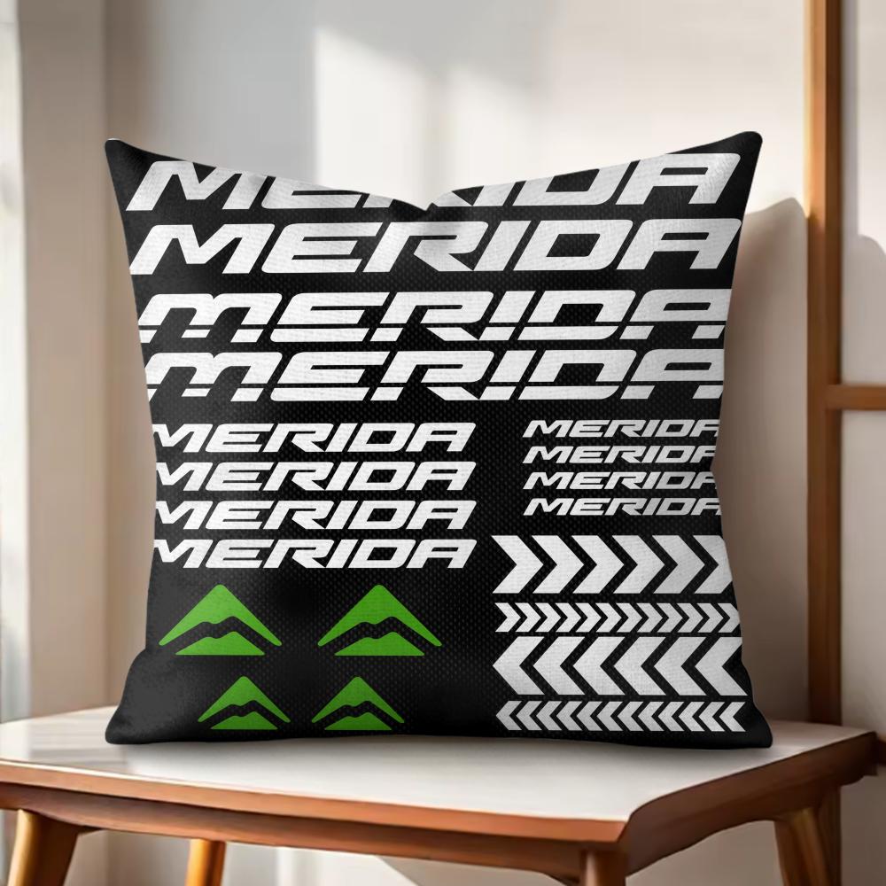 Fashion MMeridaS Bikes Cushion Cover Natural Linen Organic Fabric DoubleSided Printing Couch Pillow Covers Home Decor