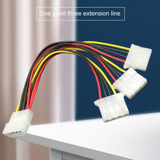 20см Большой 4-контактный на Женский IDE 1-к-3 Штекер Molex Кабель-адаптер удлинителя питания