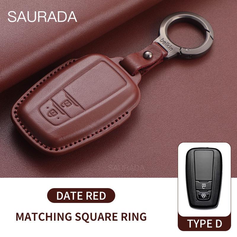 Genuine leather Car Key Case Fob For Toyota Prius Camry Corolla C-HR RAV4 Land Cruiser 200 Prado Yaris Protector Accessories KI1