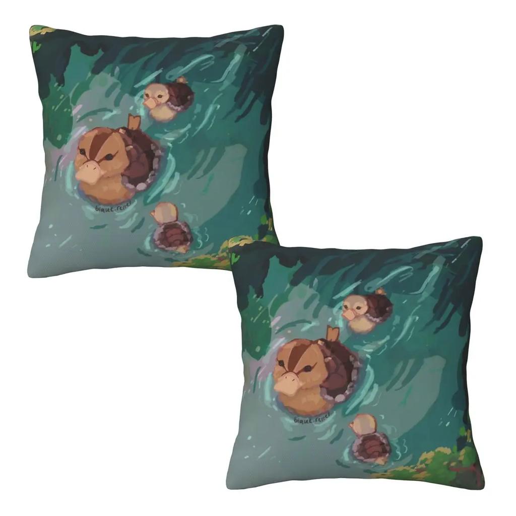 Turtle Duck Pond Avatar The Last Airbender 2 Pcs Square Pillowcase Pillow Cover Cushion Decor Comfort Throw Pillow For Home Sofa