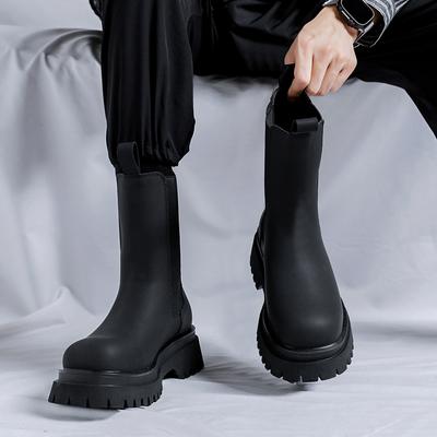 Мужские универсальные ботинки-пустынники Slip on, модные высокие ботинки из натуральной кожи, модные мужские мотоциклетные ботинки для активного отдыха
