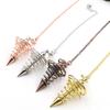Metal Spiritual Pendulum for Divination Threaded Dowsing Pendulum Healing Pendulum Chain