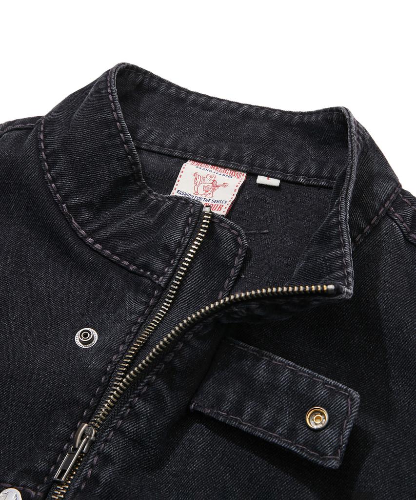 Nomanual No Religion Denim Rider Jacket - W.Black