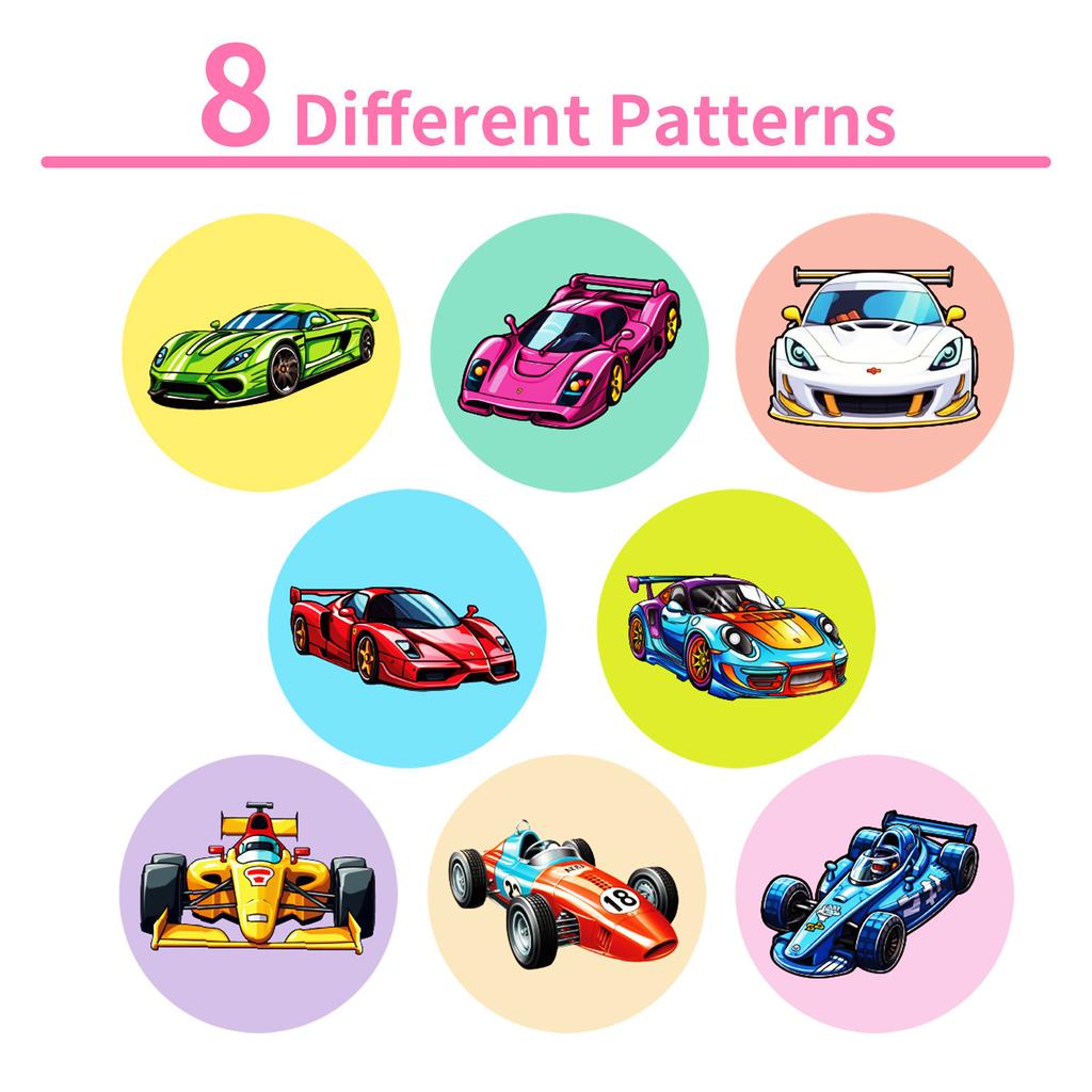 500 Sheets/Roll, Racing Supercar, Roll, Sticker, Handbook Material, Decorative Material, Sealing Sticker