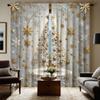 2 шт. HD Рождественская снежинка хрустальные бусины занавески декоративные занавески белые галстуки цифровая печать занавески украшение дома стиль decorh