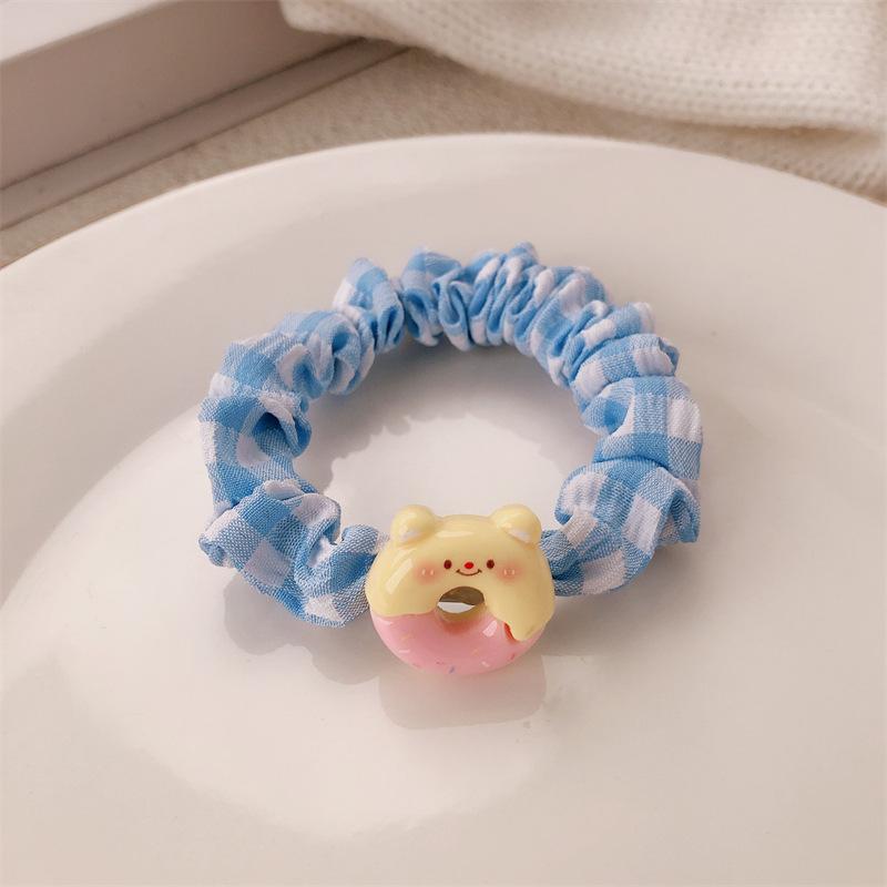 3 шт. Кремовый мишка резинка для волос в виде толстой кишки аксессуар для волос девочка сердечко милая веревка для волос студент высокая эластичность резинка для хвостика