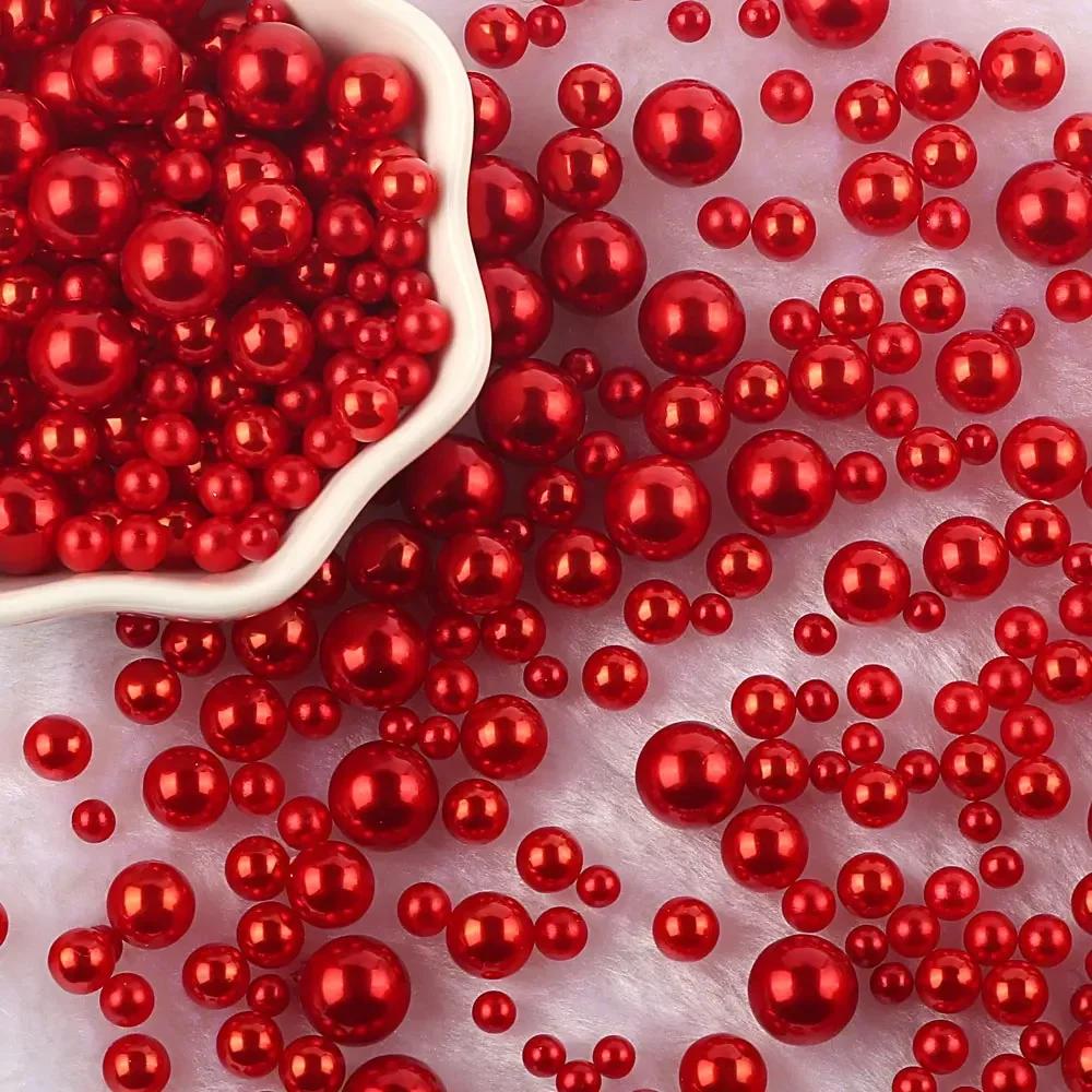 Разноцветные бусины из АБС-пластика без отверстий, имитация жемчуга, россыпные бусины для нейл-арта, DIY-поделок, украшения для скрапбукинга