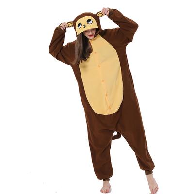 Обезьянка Кигуруми Аниме Onesie Мультфильм Пижама Для Взрослых Женщин Вечеринка Ночная Одежда Цельный Рождествено Хэллоуин Домашняя Одежда Подарок Другу