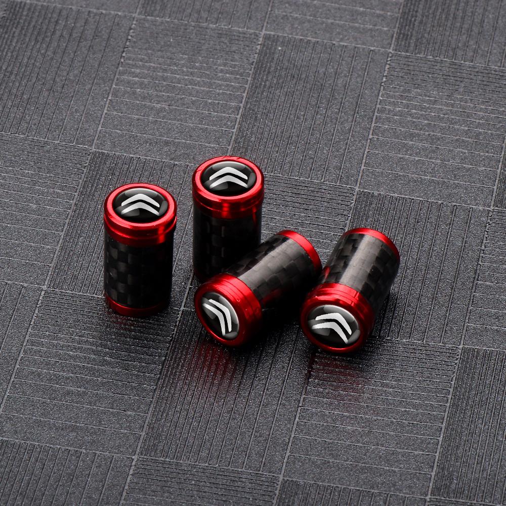 OKKU5 4Pcs Metal Alloy Car Tire Caps For Citroen C4 C3 C2 DS Celysee Picasso For Cars Motorcycles Bicycle Cover Dustproof Accessories