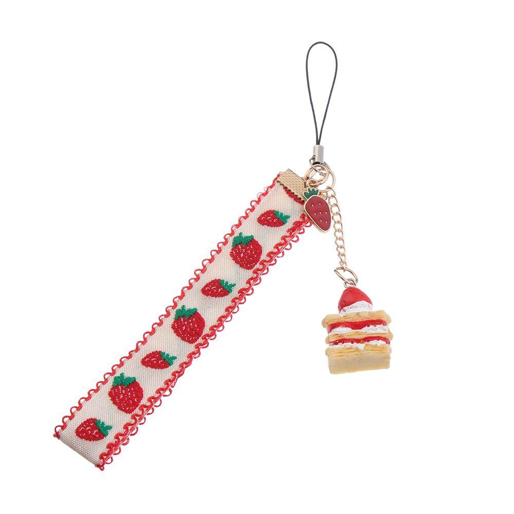 Fashion Charm Popular Bag Pendant Cake Mobile Phone Lanyard Cute Strawberry