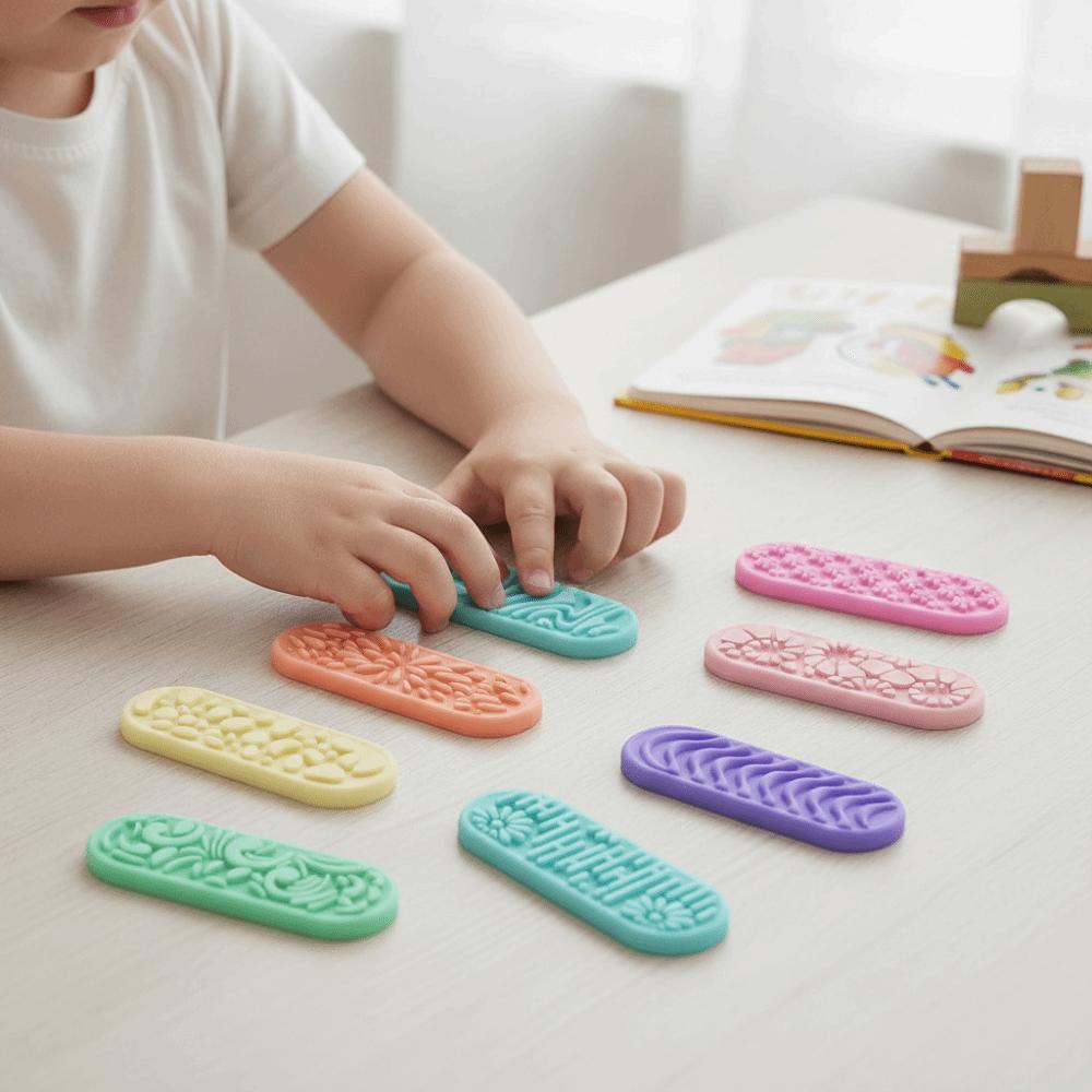 Portable Size Sensory Stone Toy Soft Silicone Silicone Sensory Strip Office Workers
