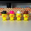 Trendy Room Decor Angry Duck Desk Figurine, 3D Printed Yellow Office Decoration with Cowboy Table Ornaments Hat, Little Animal Ornament for