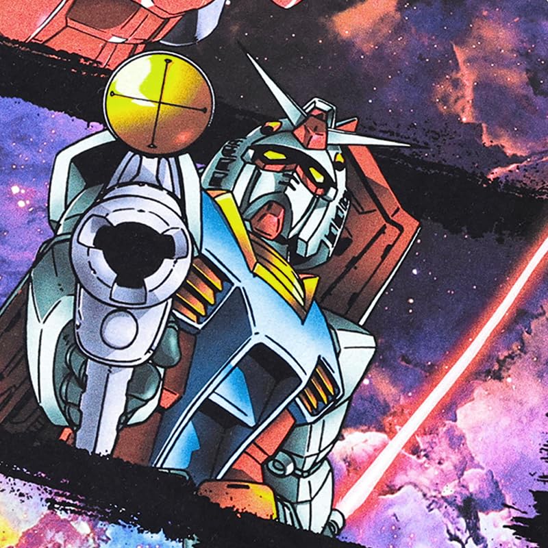 [EVERSOUL] Футболка с изображением Mobile Suit Gundam, короткий рукав, RX-78-4, Амуро, Чар, Закку, Ганганнон, Гантан, Аниме, Персонажи, Z'Gok, Зеонг, Мужская, Черная, Размер L [Par
