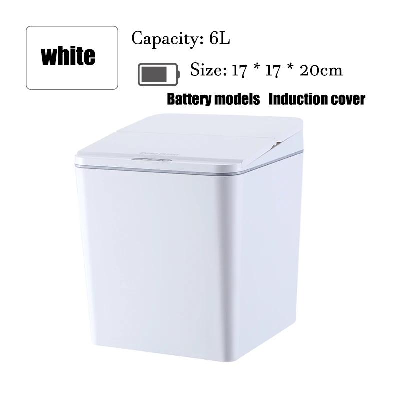 Ч 4/6л Настольная Мини-мусорка с датчиком Маленькая мусорка для столешницы с крышкой Крошечная корзина для мусора Миниатюрная настольная мусорка для ванной комнаты