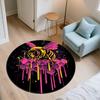 Pink Bee,Round Area Rug,Carpet Rug for Living Room Bedroom Sofa Playroom Decor,Non-slip Floor Mat