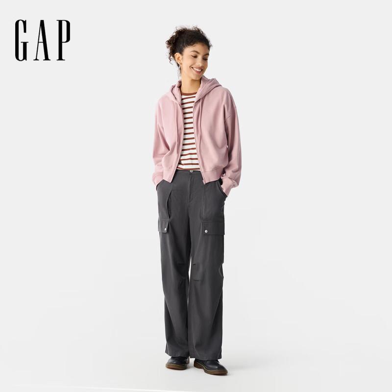 GAP Women's 2025 Spring Full-Zip Hooded Sweatshirt