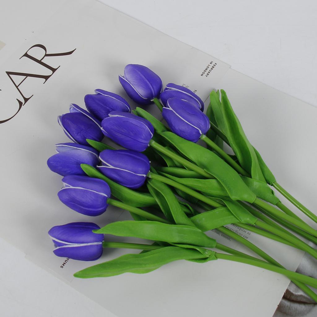 Tulip Simulation Flower, Fake Flower Prop, Plastic Material, Wedding Decoration, Living Room Bouquet Prop