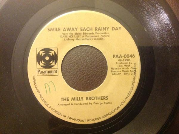 7-дюймовая пластинка MILLS BROTHERS Smile Away Each Rainy Day PAA0046 Paramount Recor 1970 США Поп Б/у