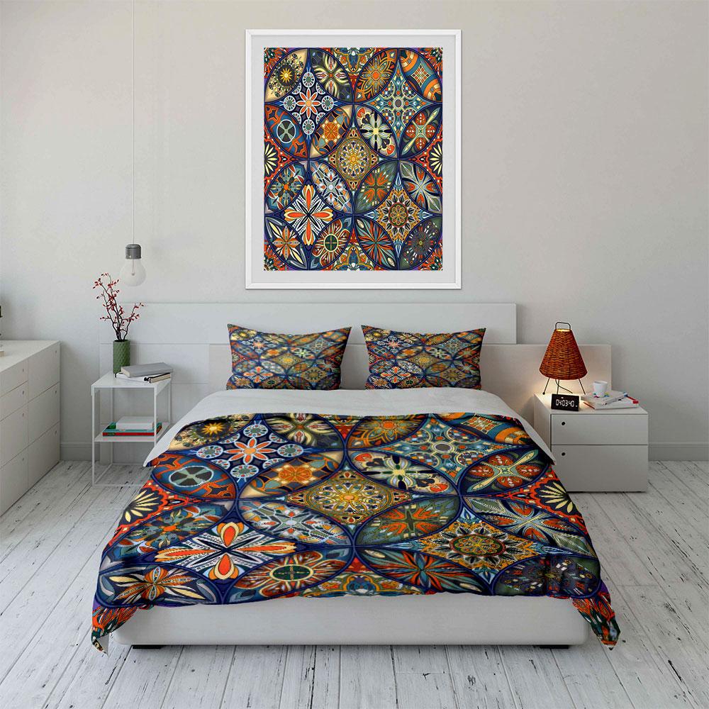 Mandala Pattern Bedding Set Bedding Duvet Cover Set Duvet Cover Pillowcases (1 * Duvet Cover 2 * Pillowcases, without duvet insert)