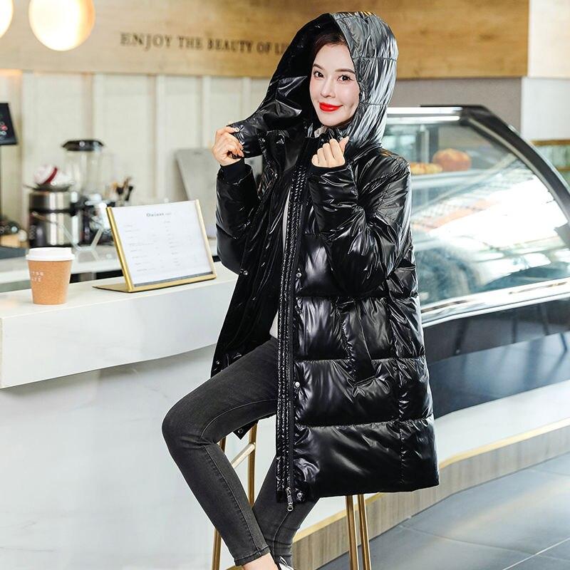 Осенне-зимняя длинная утепленная новая куртка с хлопковой подкладкой для лица с капюшоном
