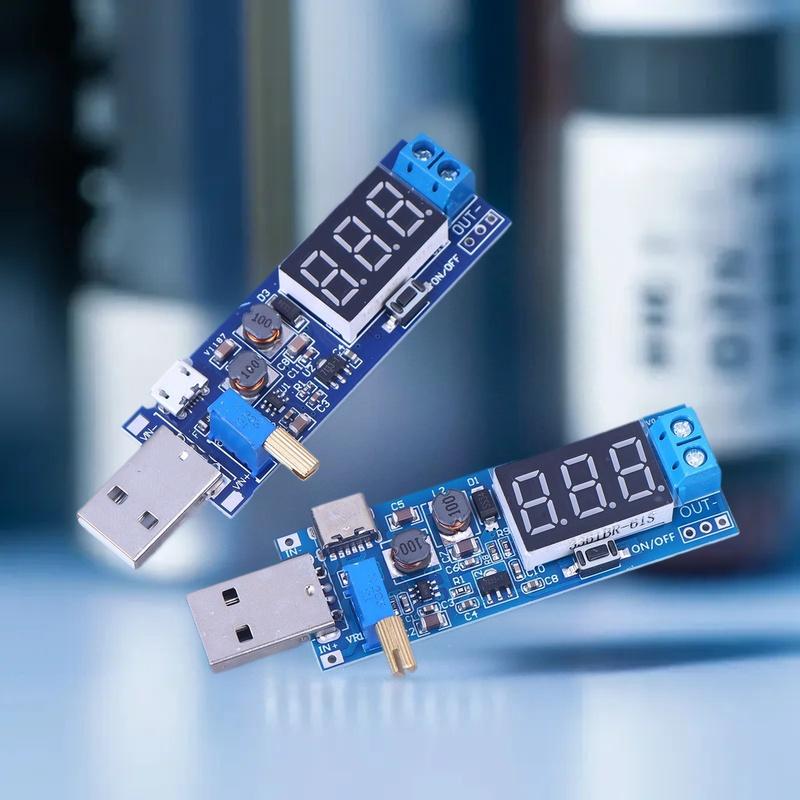 USB Boost Converter Module DC-DC Step UP / Down Power Supply Adjustable DC1.2V-24V