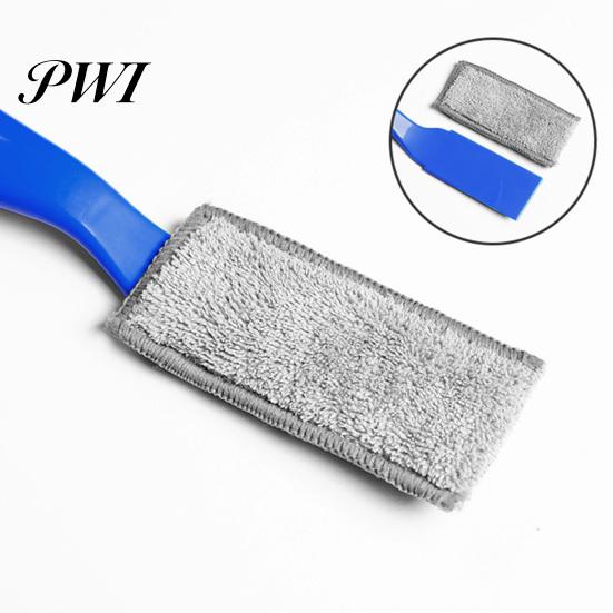 Car Cleaning Brush 2-in-1 Soft Bristles Portable Efficient Pen-holding Feel Anti-deform Arced Handle Comfortable Grip Center Of Gravity