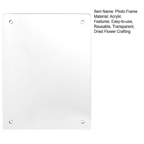 Acrylic Photo Frame Clear Picture Frames Tabletop or Wall Mount Display Frame